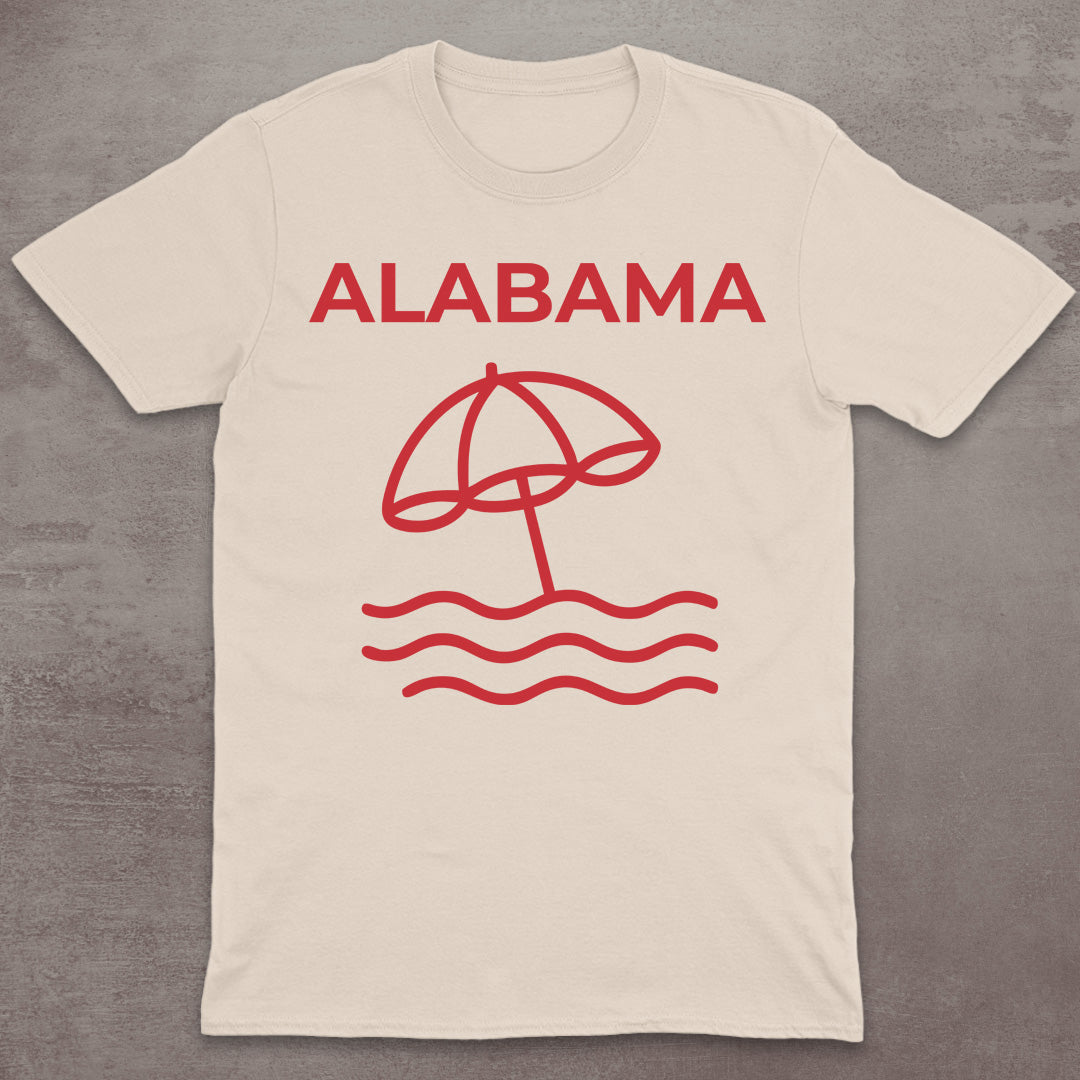Alabama Beach Umbrella T-Shirt