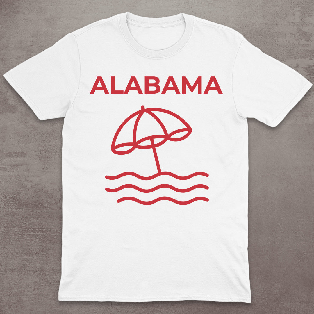Alabama Beach Umbrella T-Shirt
