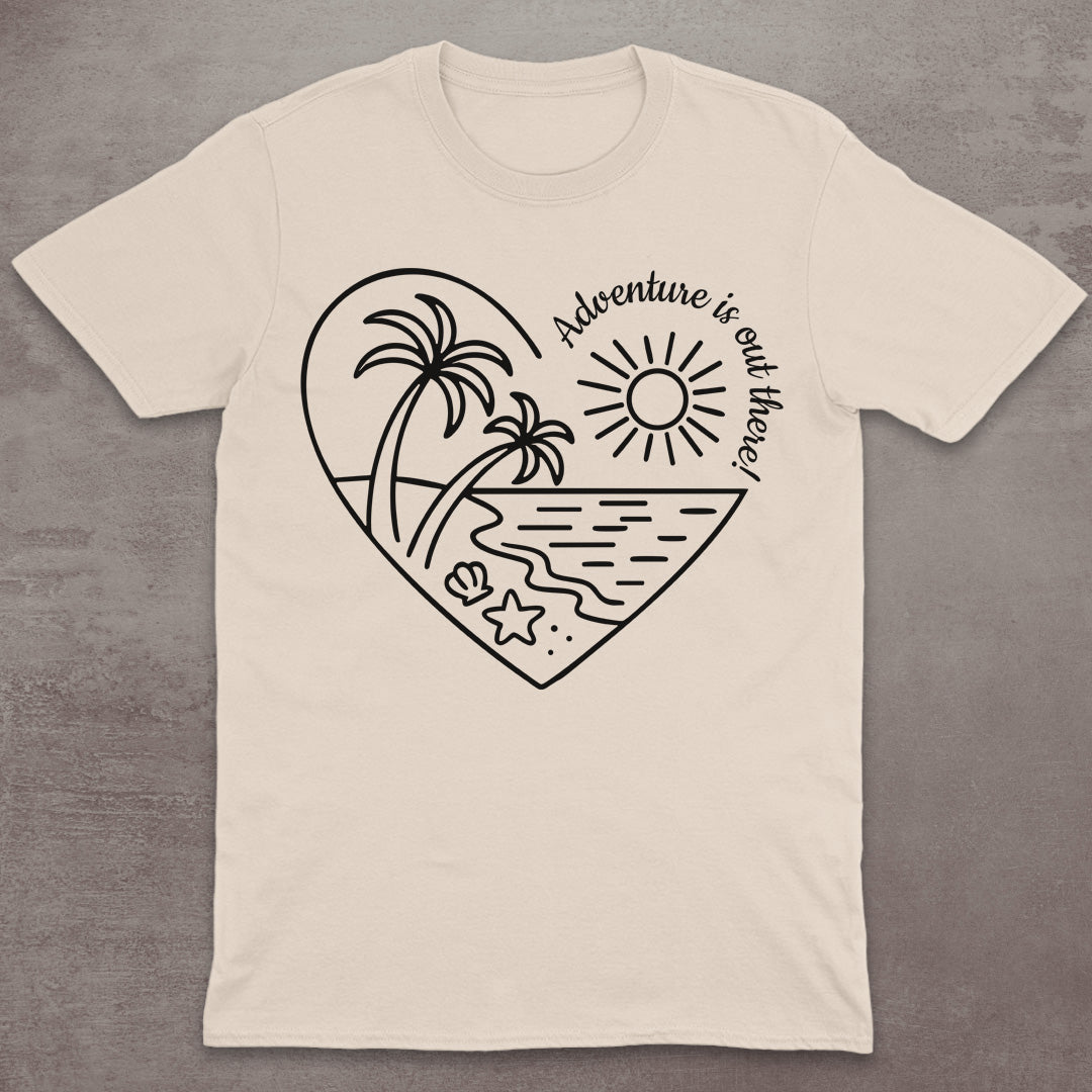 Adventure Beach Heart T-Shirt