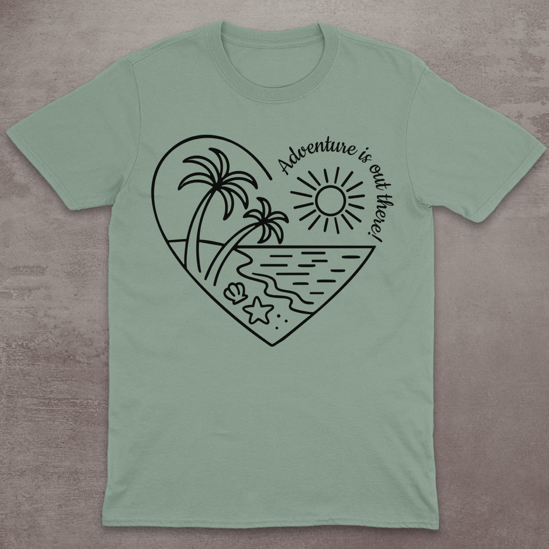 Adventure Beach Heart T-Shirt