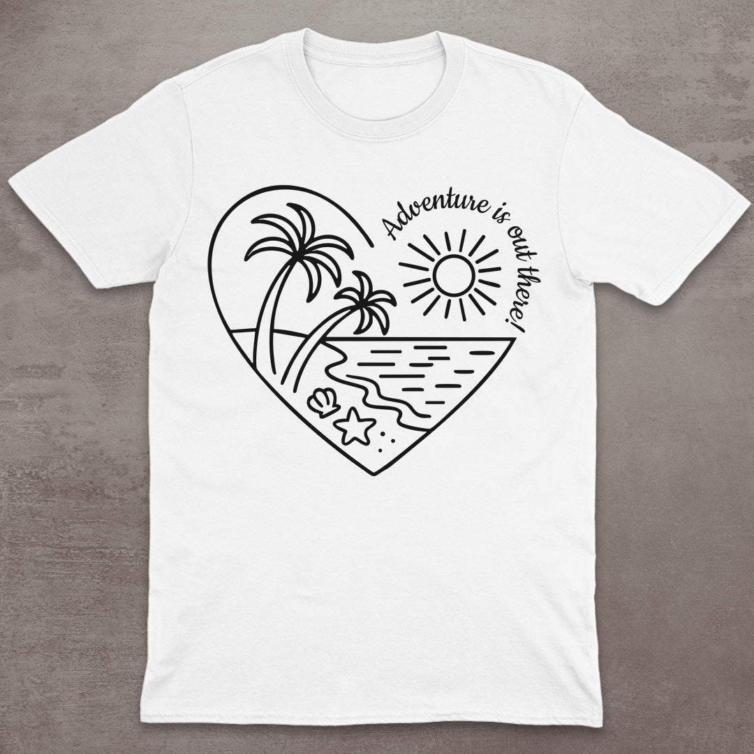 Adventure Beach Heart T-Shirt