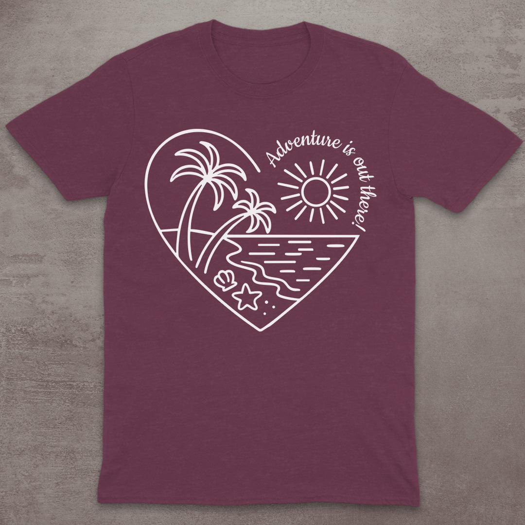 Adventure Beach Heart T-Shirt