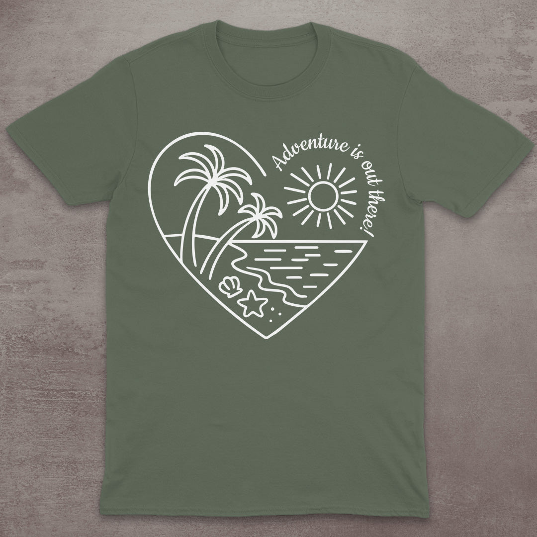 Adventure Beach Heart T-Shirt