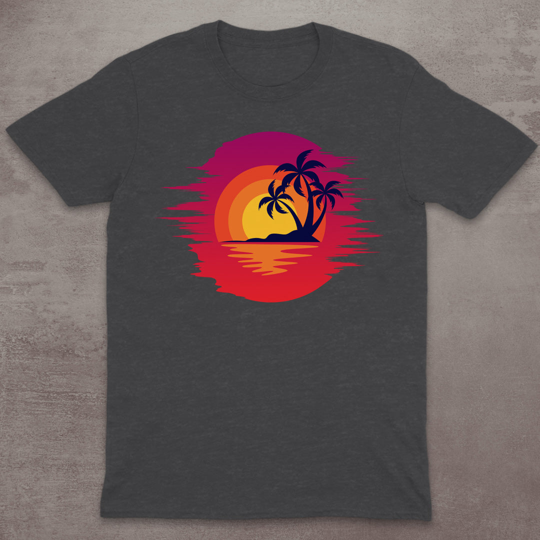 Tropical Island Sunset T-Shirt
