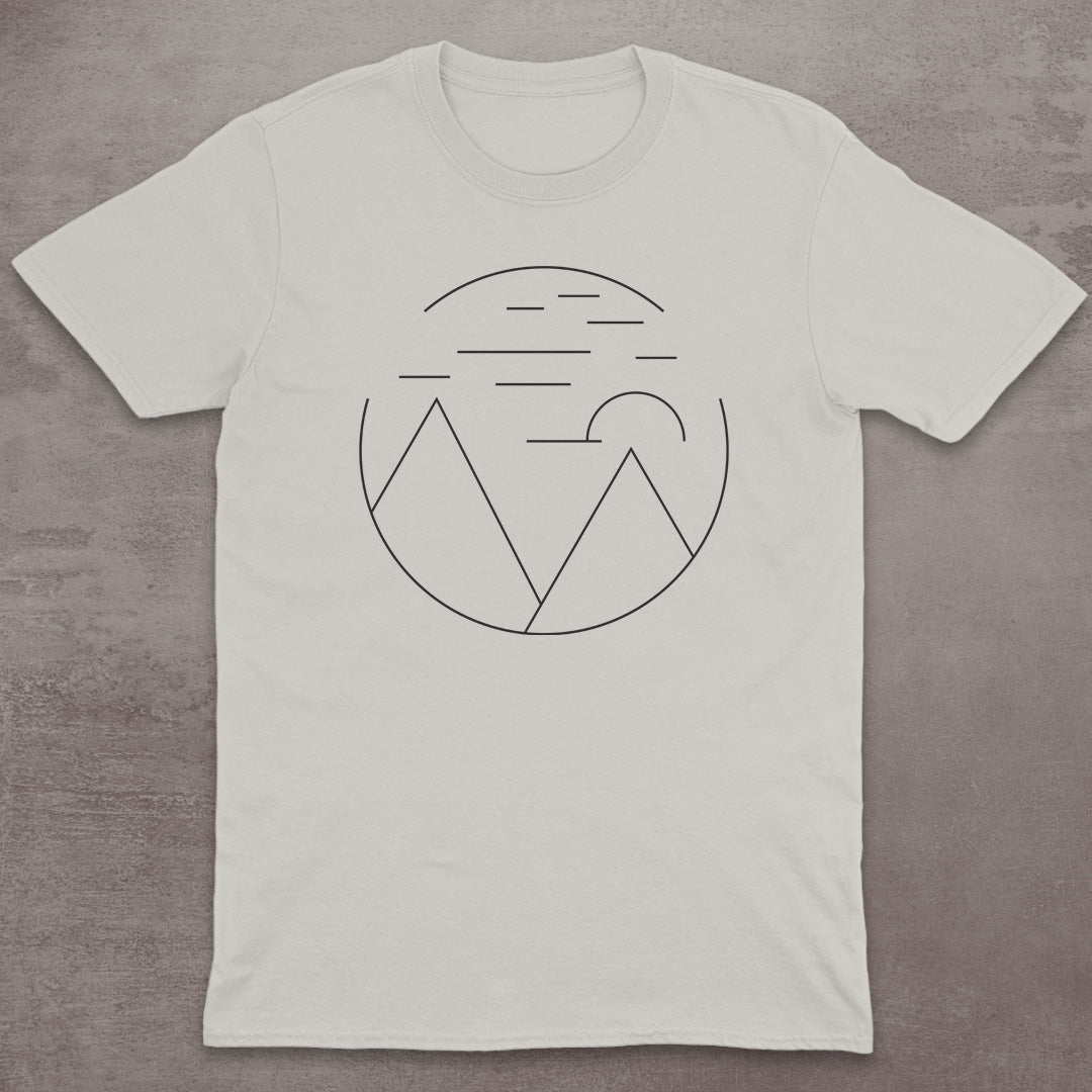 Minimalist Mountain Circle T-Shirt