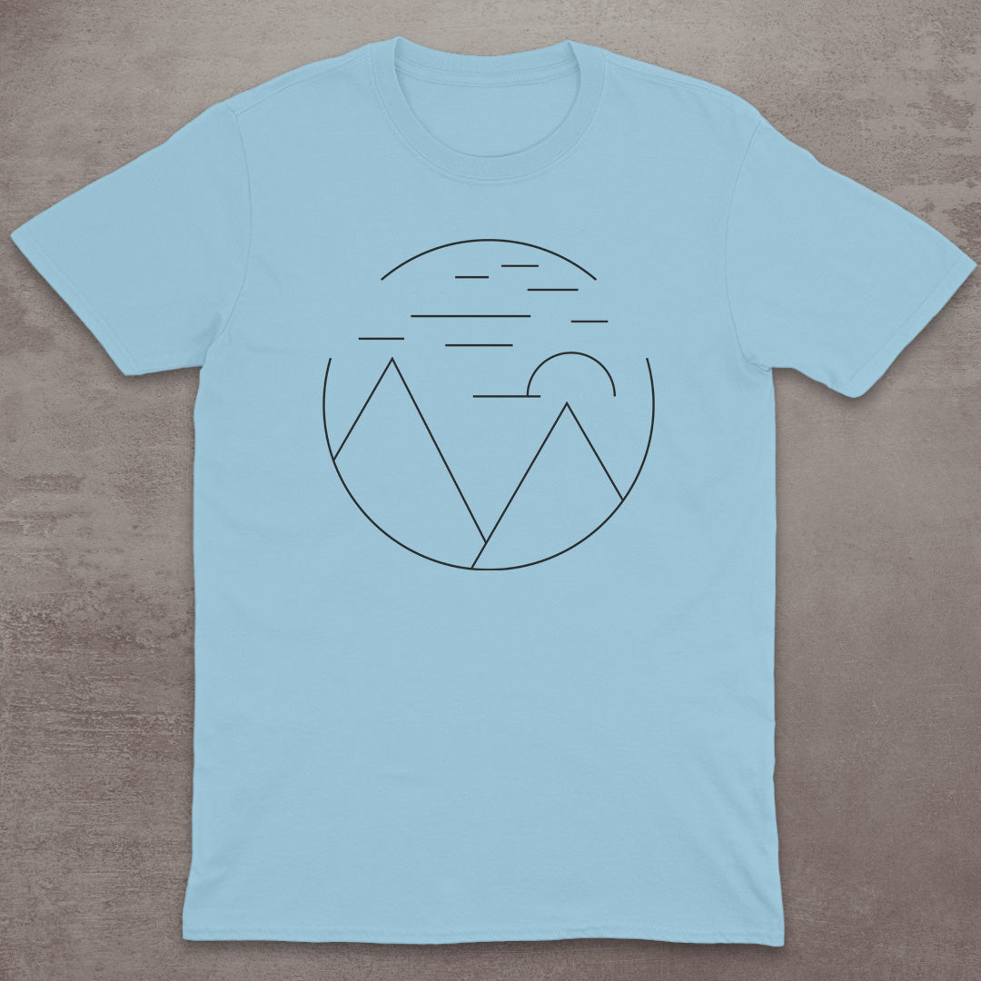 Minimalist Mountain Circle T-Shirt