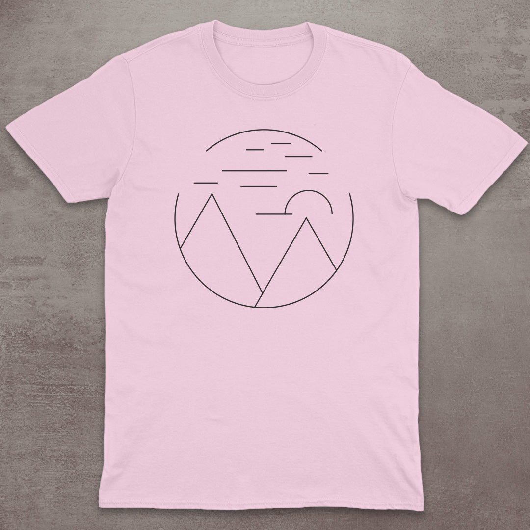 Minimalist Mountain Circle T-Shirt