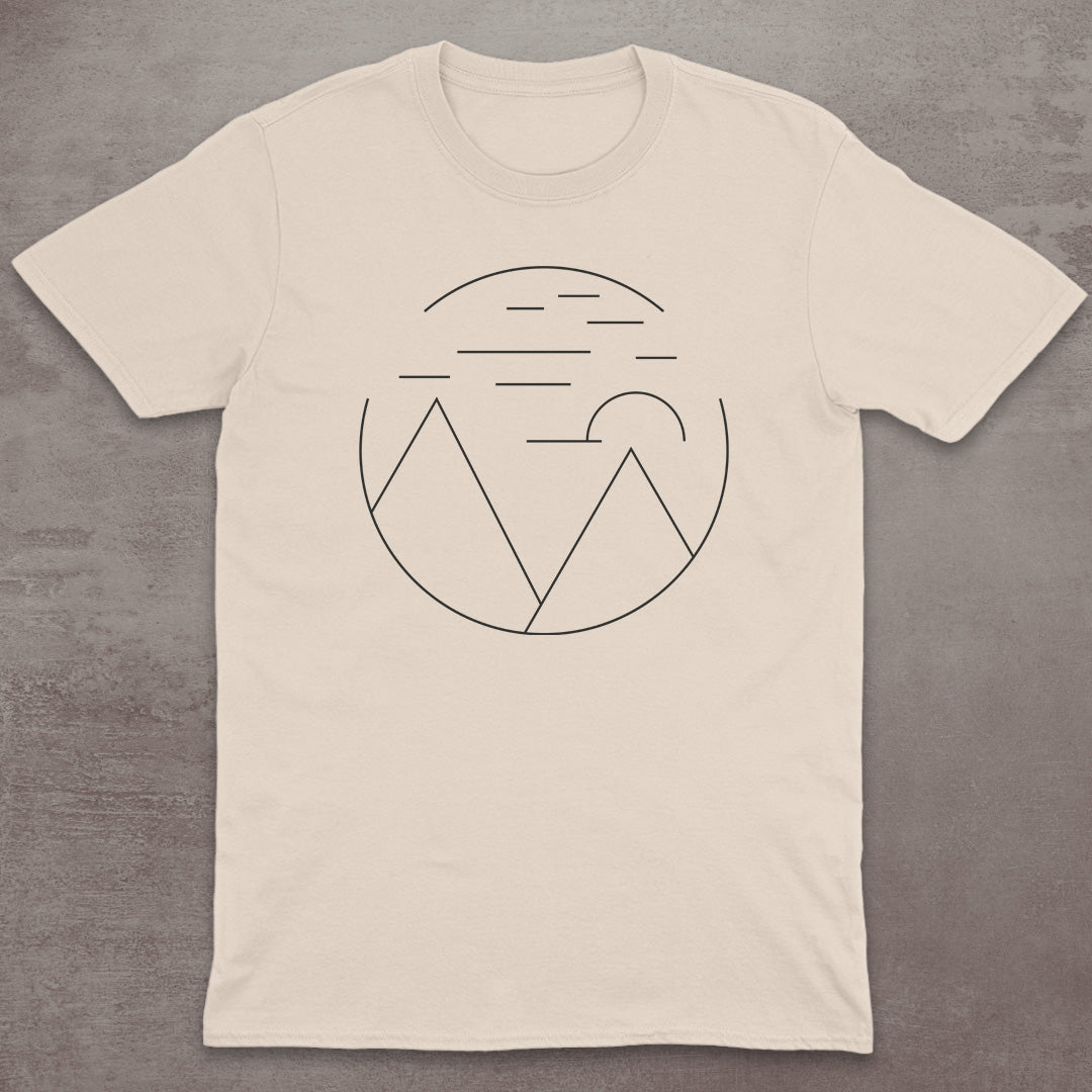 Minimalist Mountain Circle T-Shirt
