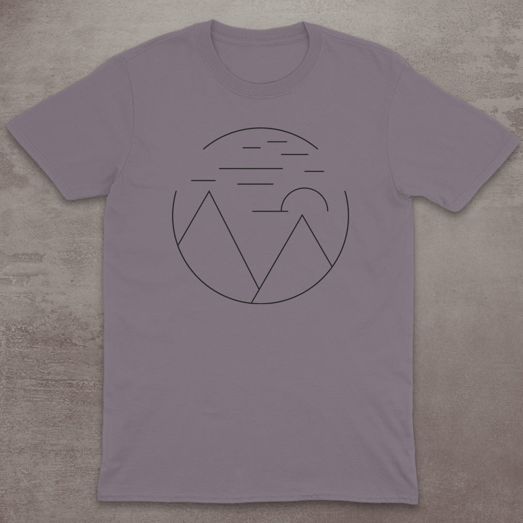 Minimalist Mountain Circle T-Shirt