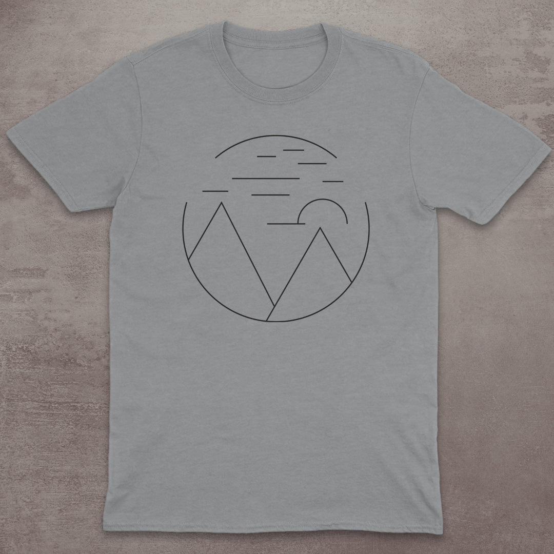 Minimalist Mountain Circle T-Shirt