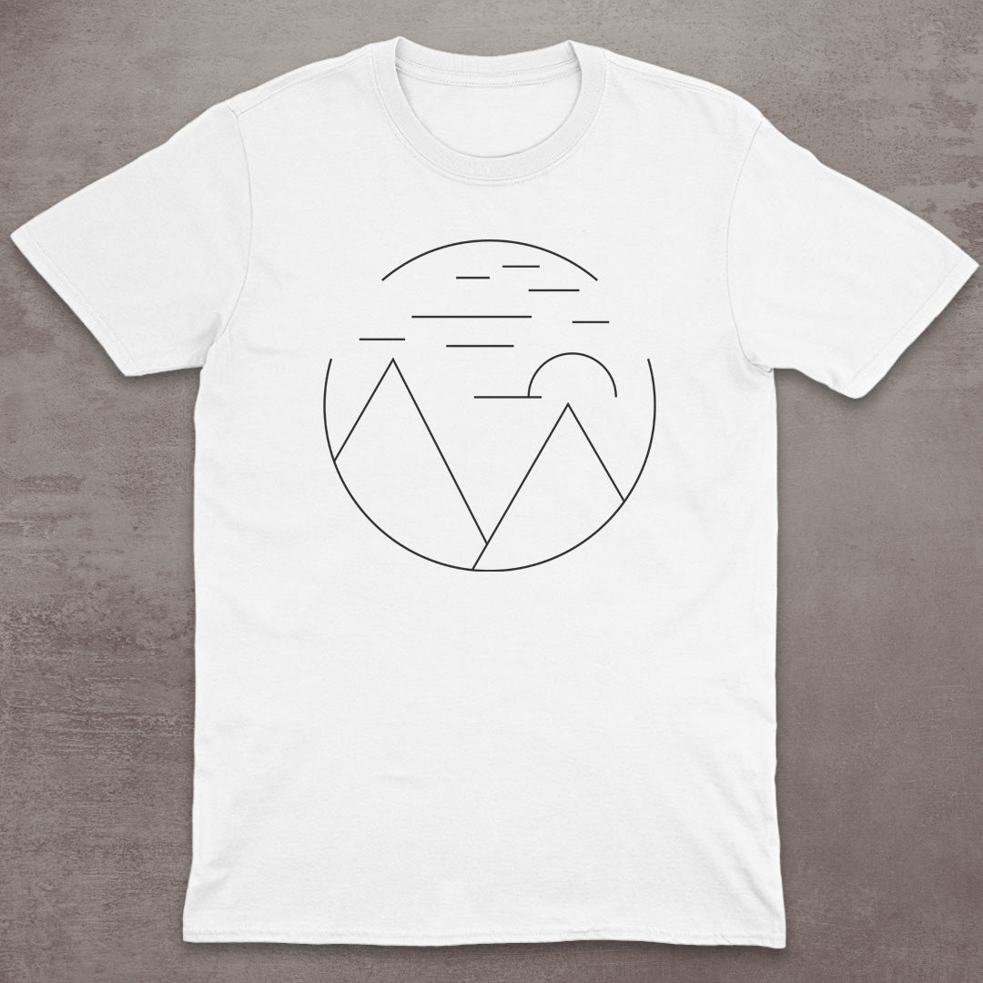 Minimalist Mountain Circle T-Shirt