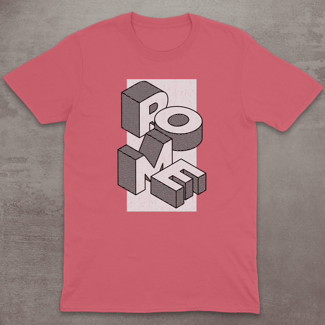 Rome Isometric Typography T-Shirt