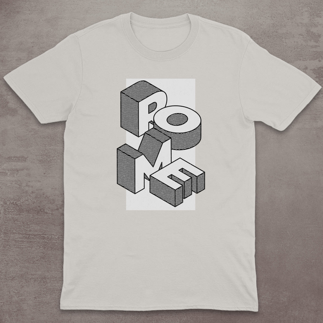 Rome Isometric Typography T-Shirt