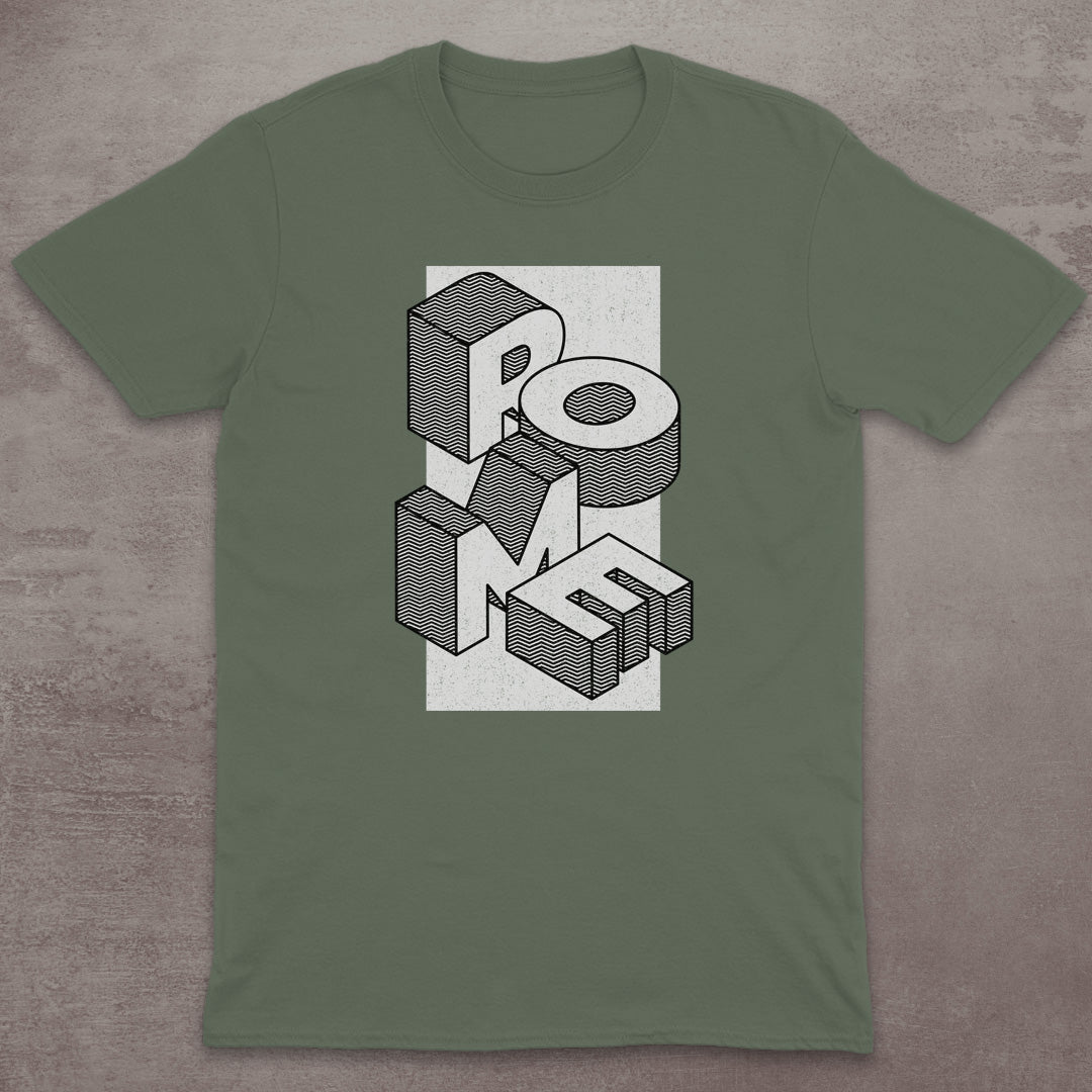 Rome Isometric Typography T-Shirt