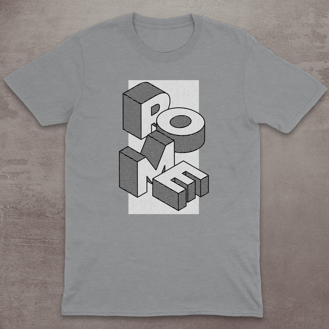 Rome Isometric Typography T-Shirt