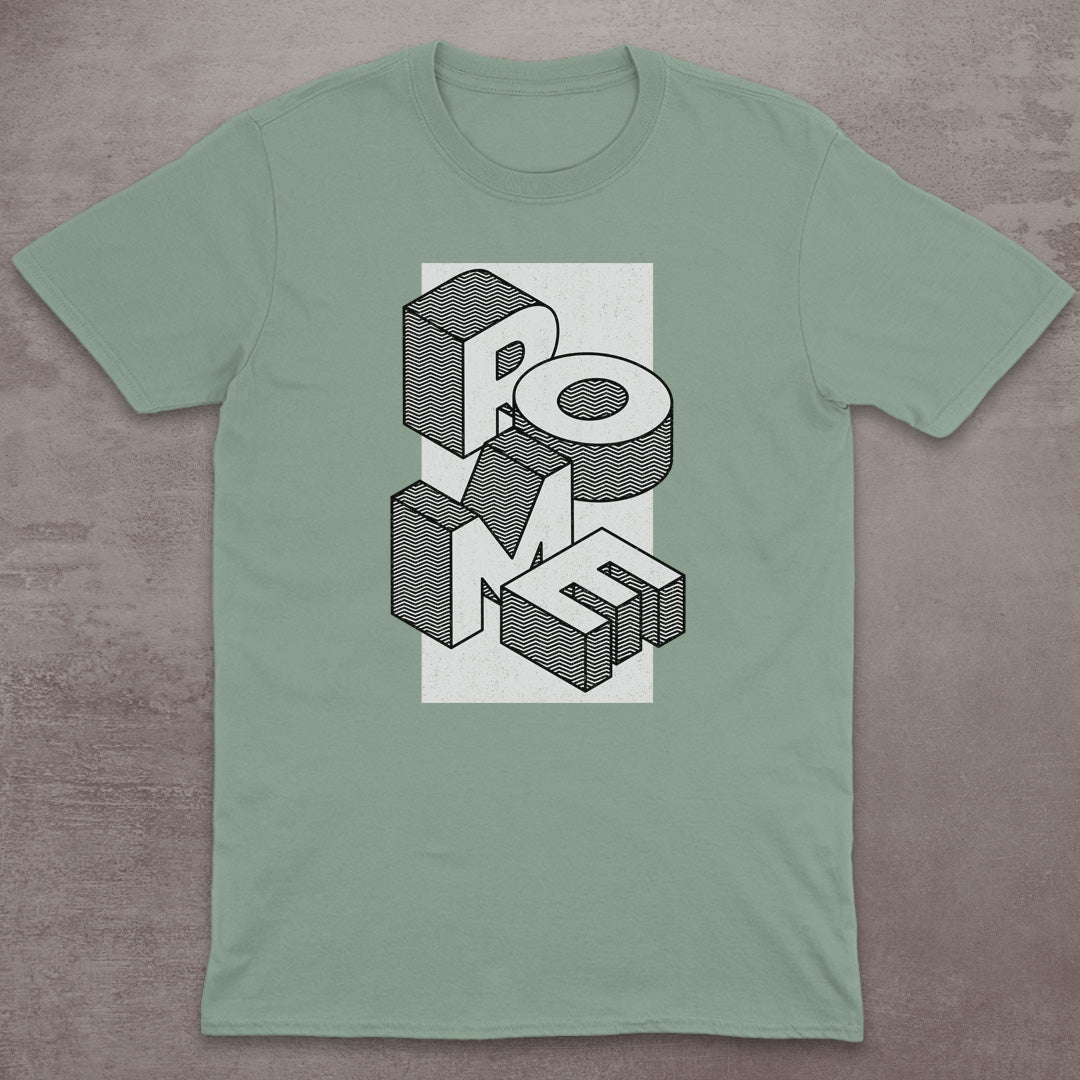 Rome Isometric Typography T-Shirt
