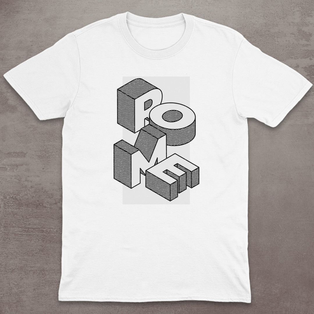 Rome Isometric Typography T-Shirt