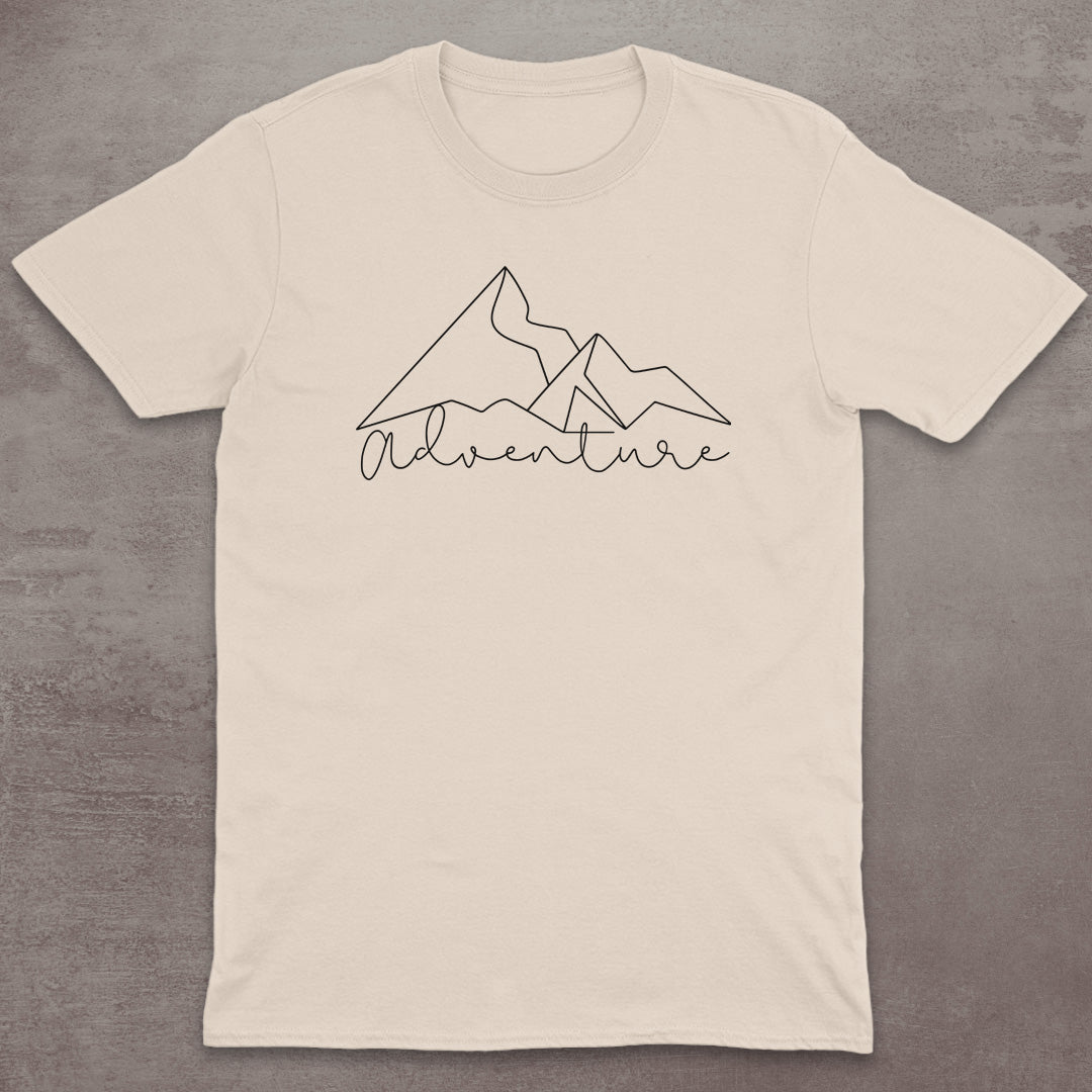 Minimal Adventure Line Art T-Shirt