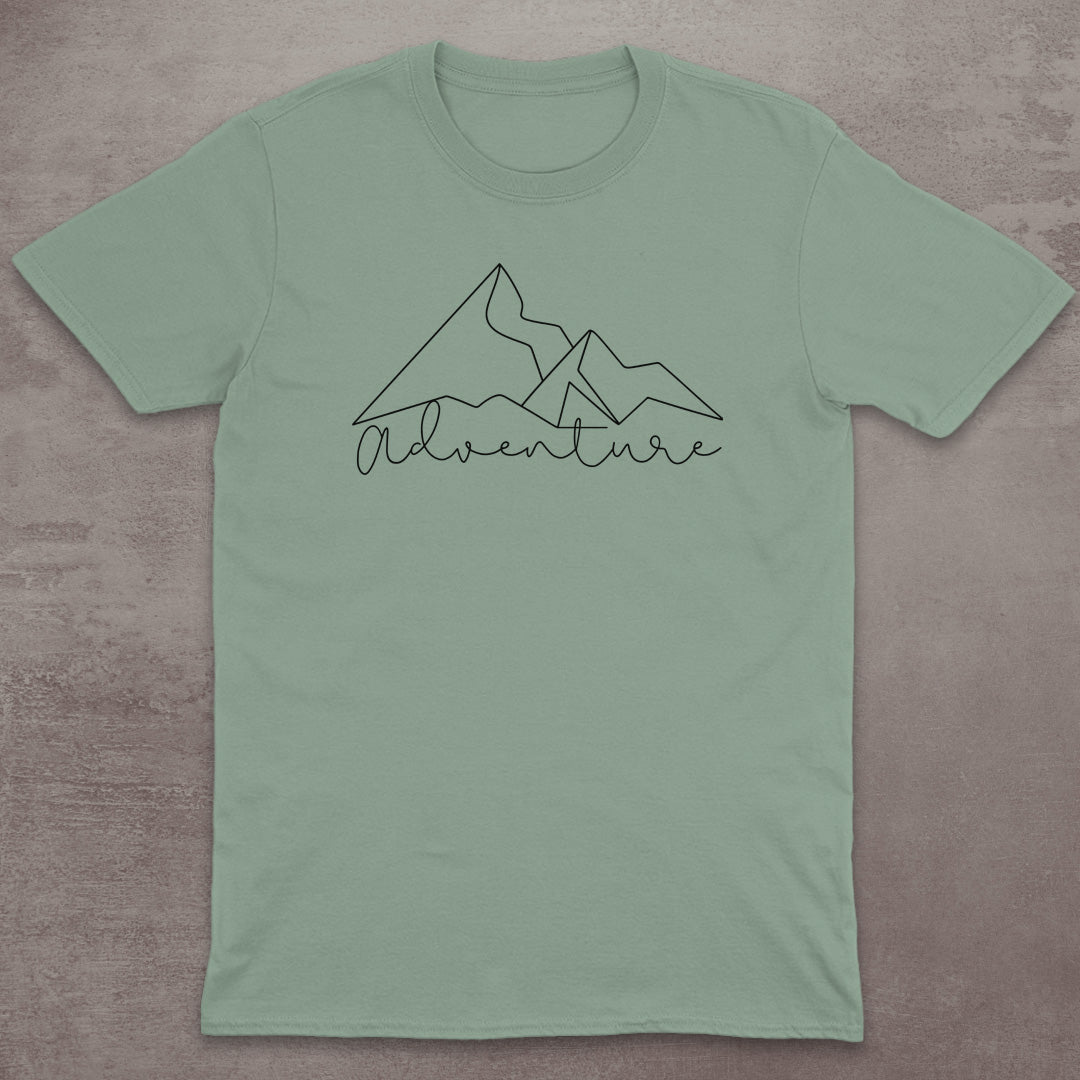 Minimal Adventure Line Art T-Shirt