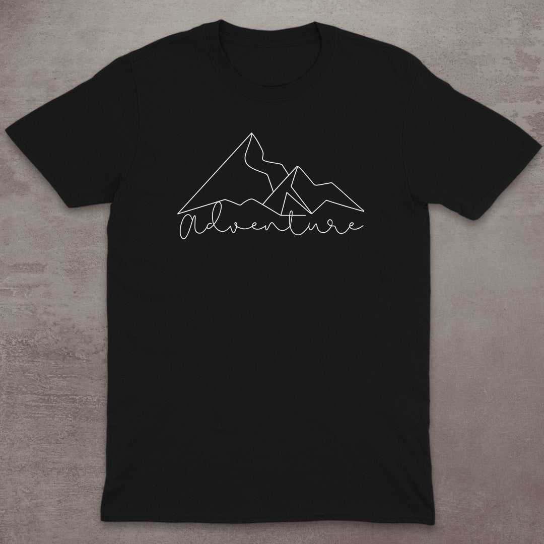 Minimal Adventure Line Art T-Shirt