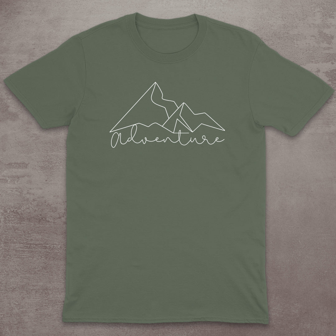 Minimal Adventure Line Art T-Shirt