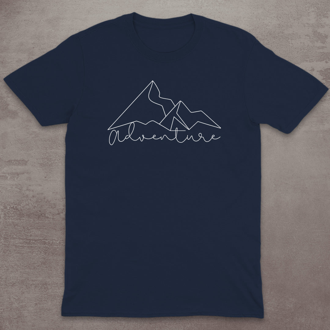 Minimal Adventure Line Art T-Shirt