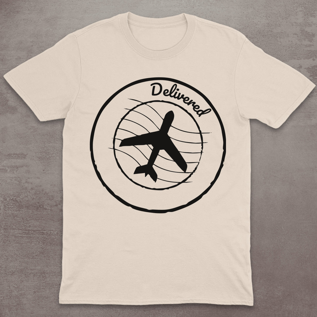 Delivered Airplane Stamp T-Shirt