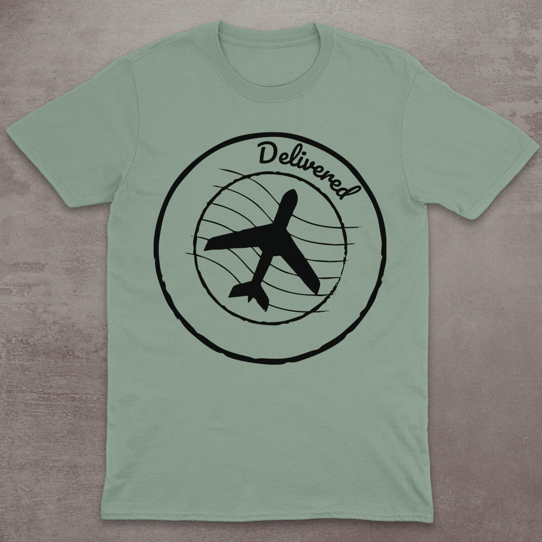 Delivered Airplane Stamp T-Shirt