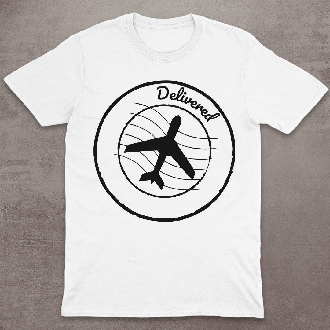 Delivered Airplane Stamp T-Shirt