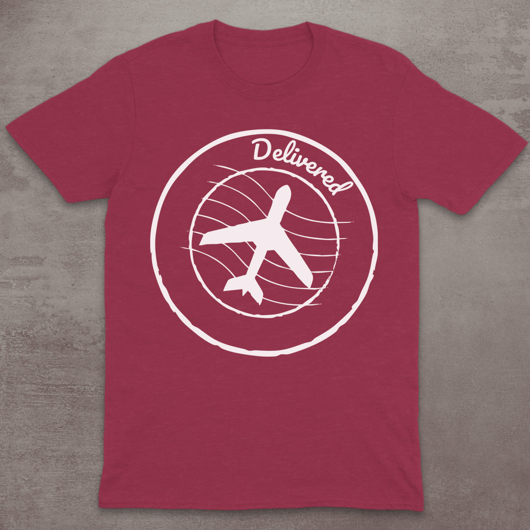 Delivered Airplane Stamp T-Shirt