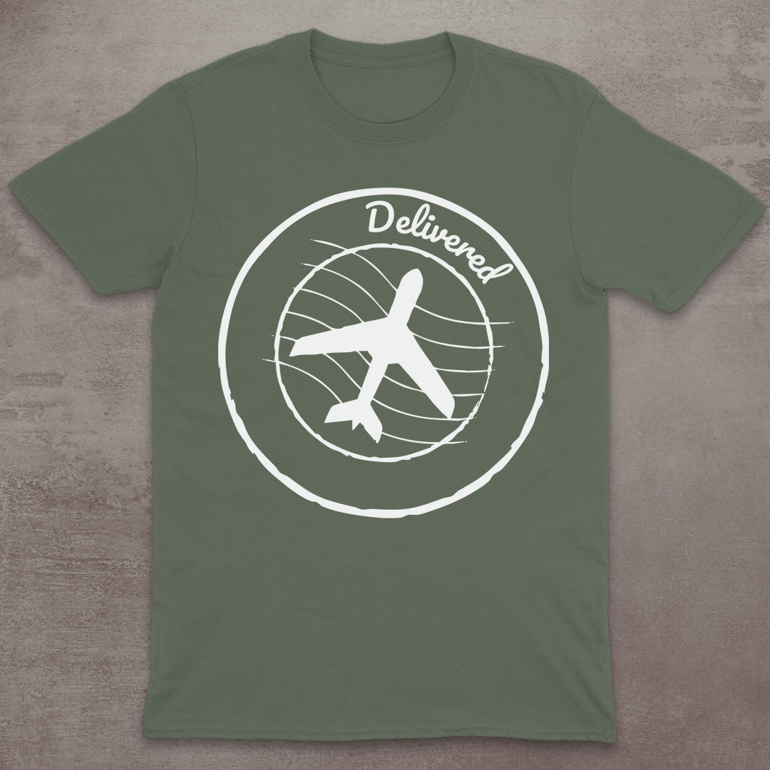 Delivered Airplane Stamp T-Shirt