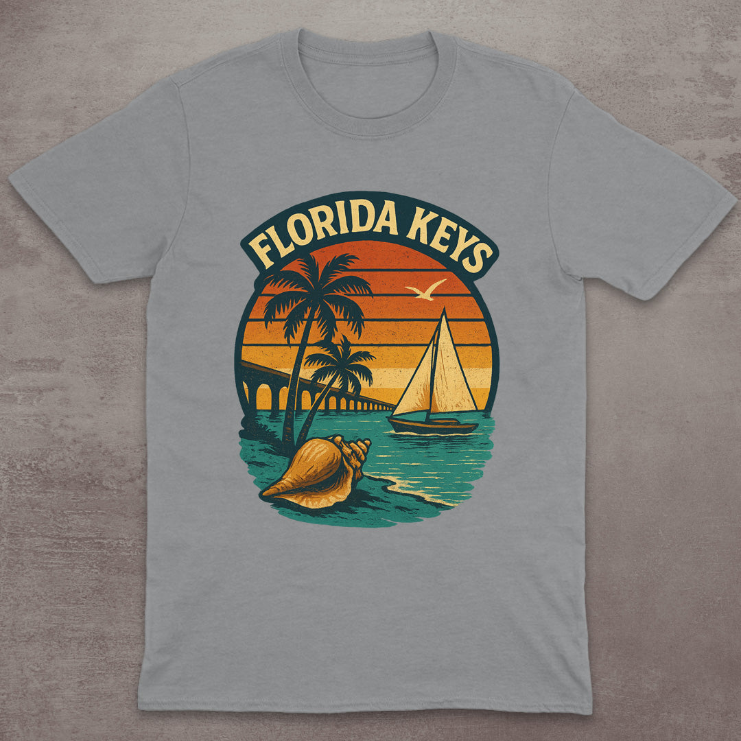 Florida Keys Retro Sunset T-Shirt