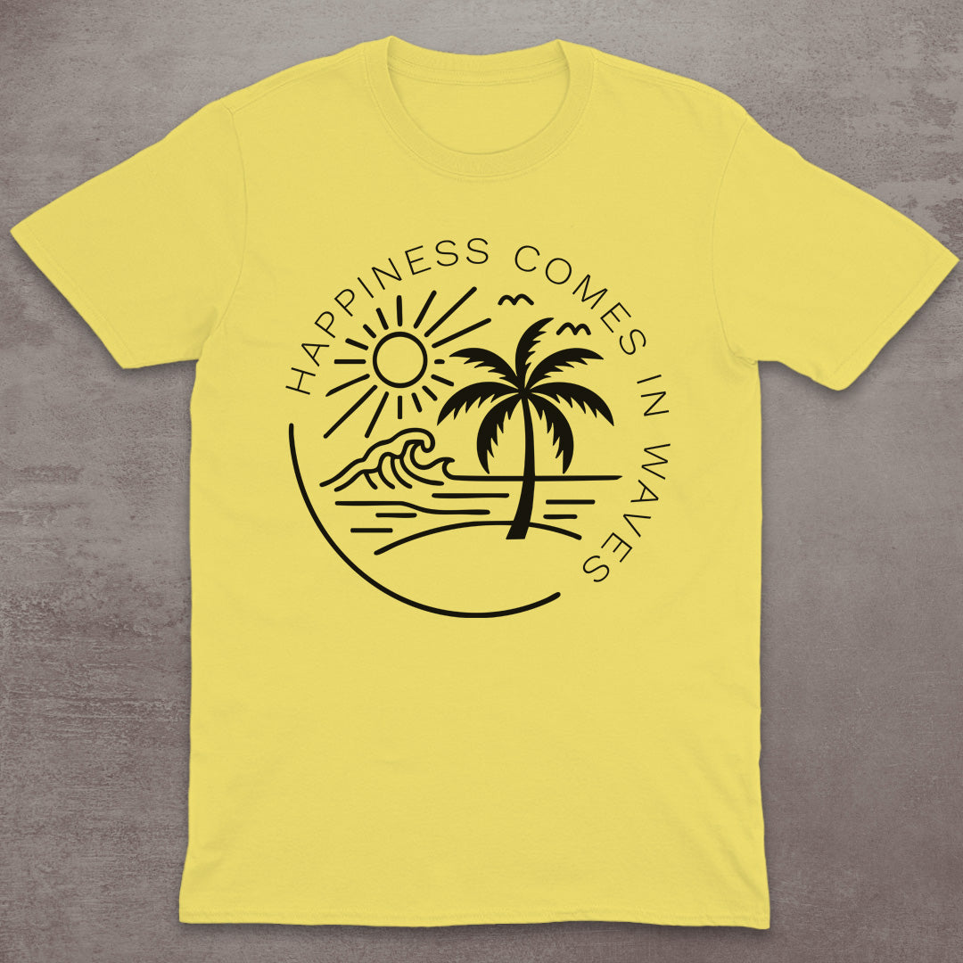 Happiness Comes in Waves T-Shirt