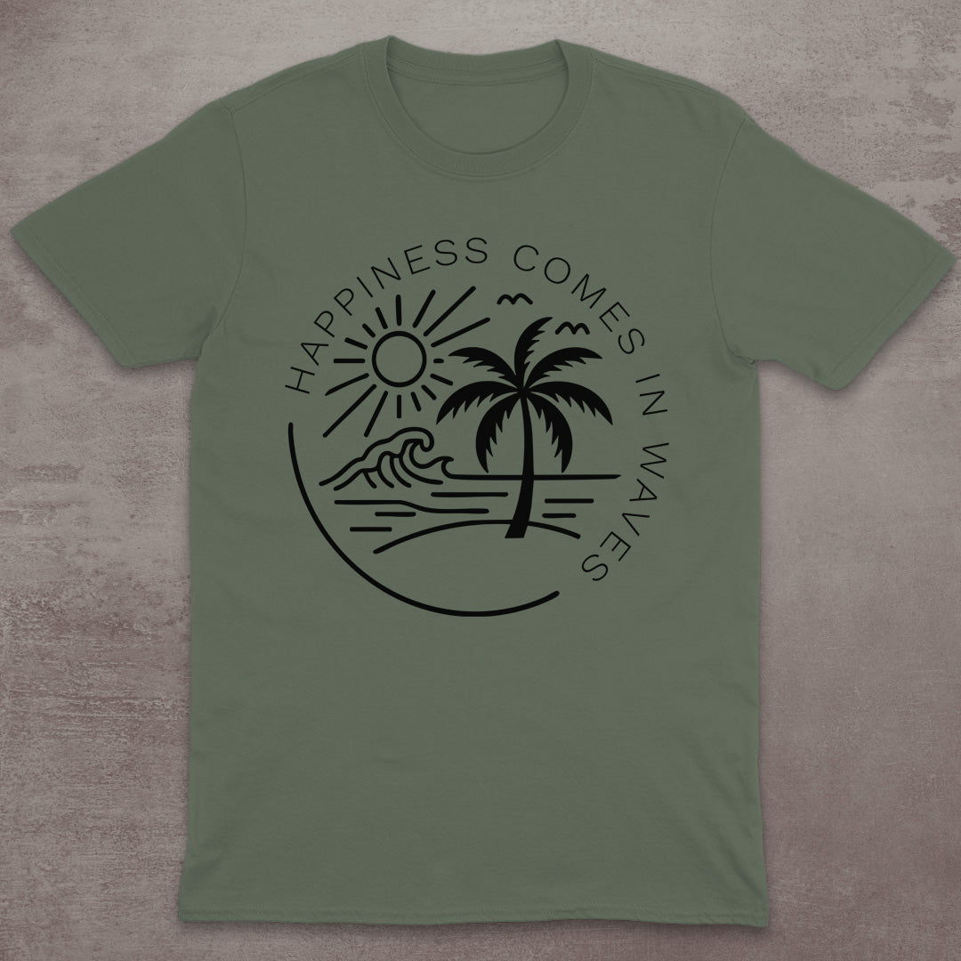 Happiness Comes in Waves T-Shirt