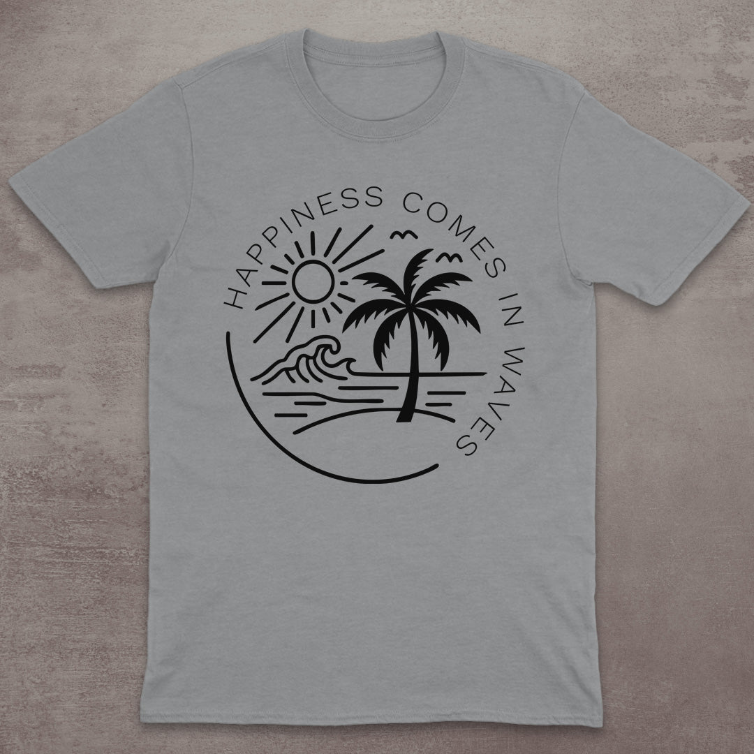 Happiness Comes in Waves T-Shirt