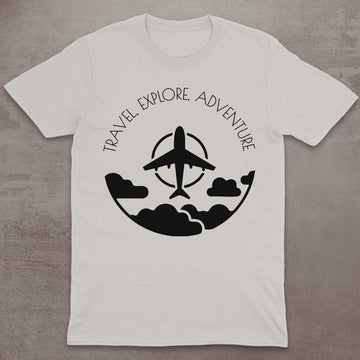 Travel Explore Adventure Airplane T-Shirt