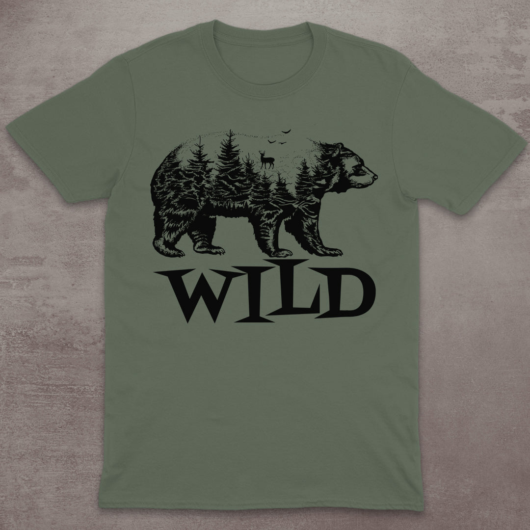 Wild Bear Forest Silhouette T-Shirt