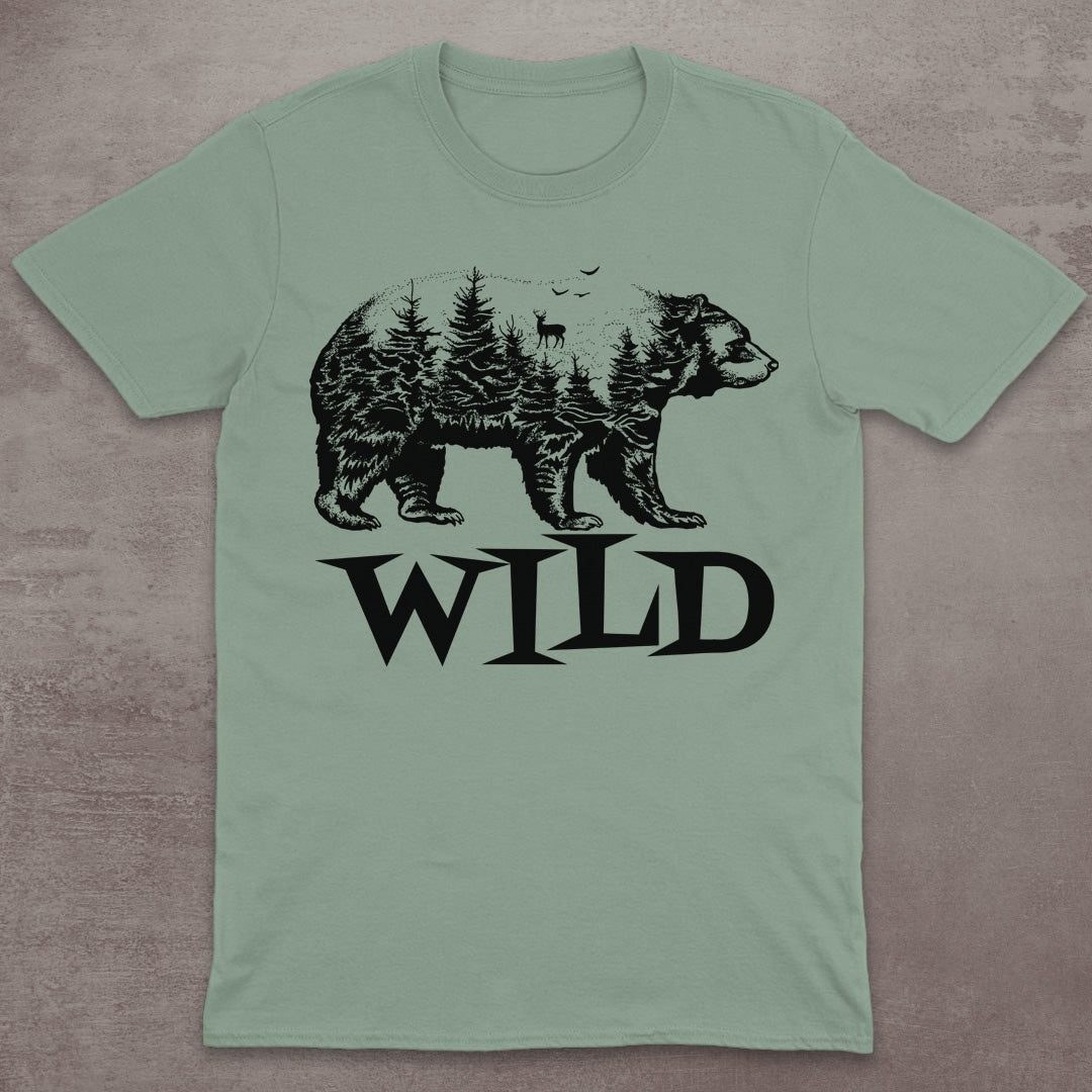Wild Bear Forest Silhouette T-Shirt