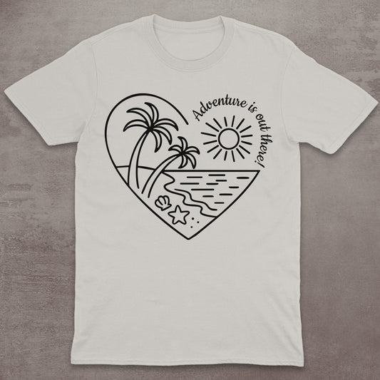 Adventure Beach Heart T-Shirt