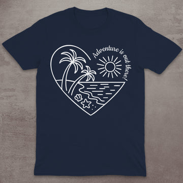 Adventure Beach Heart T-Shirt