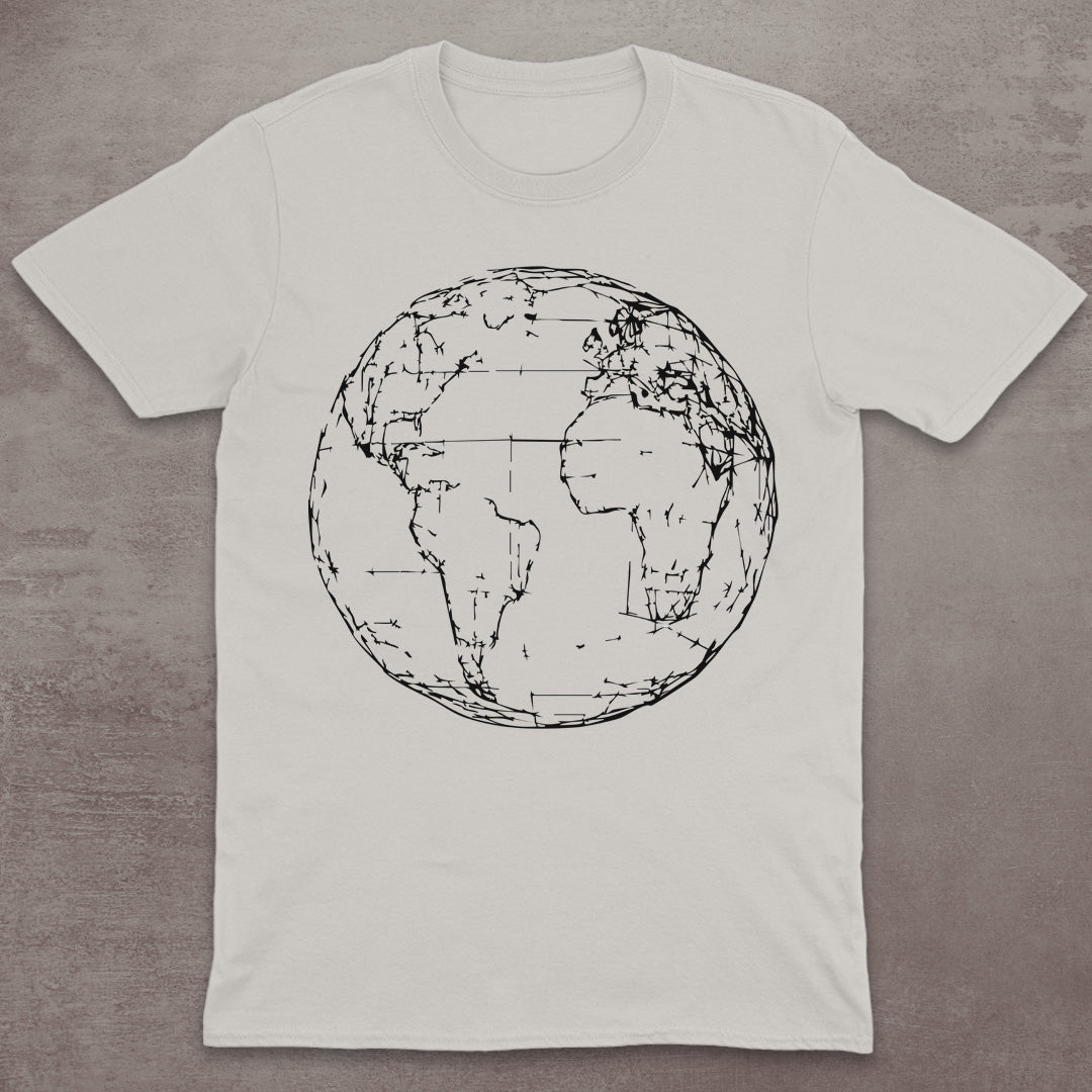 Geometric Earth Globe T-Shirt