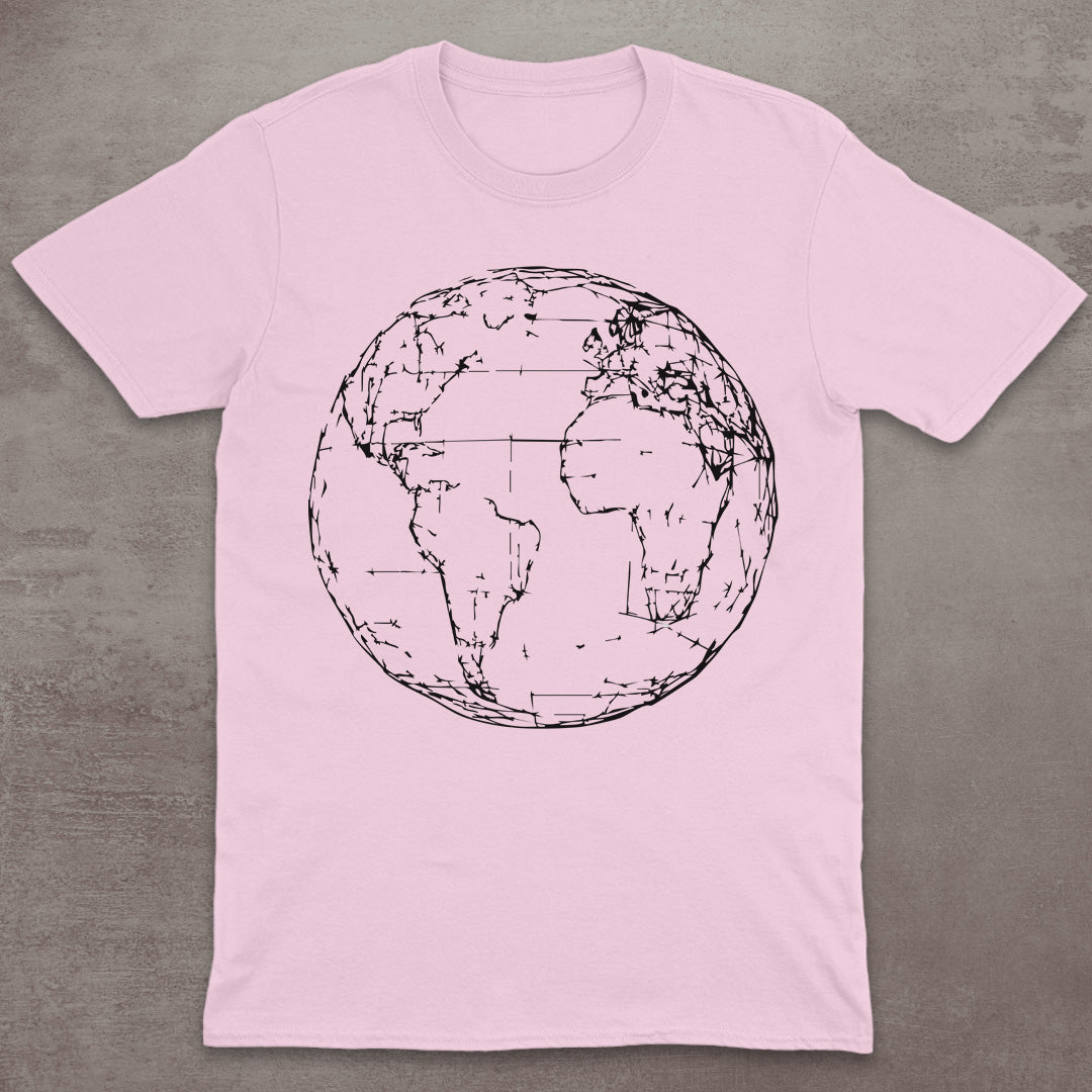 Geometric Earth Globe T-Shirt