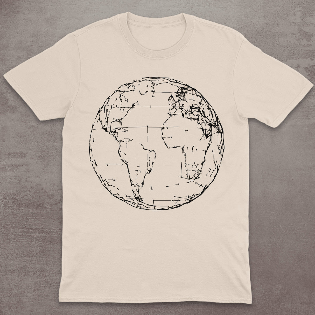 Geometric Earth Globe T-Shirt