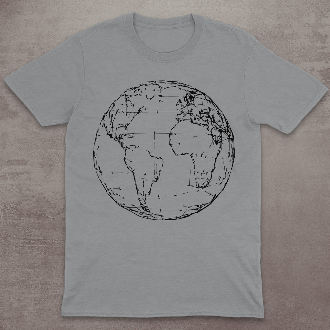 Geometric Earth Globe T-Shirt