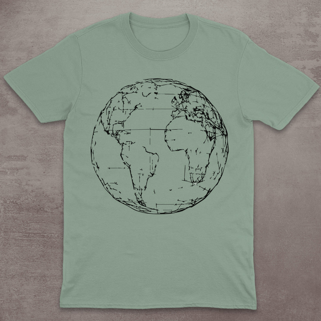 Geometric Earth Globe T-Shirt