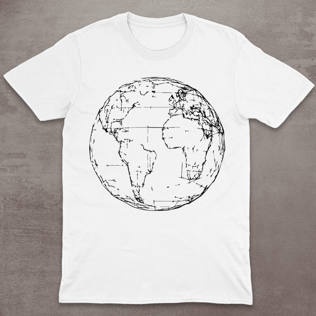 Geometric Earth Globe T-Shirt