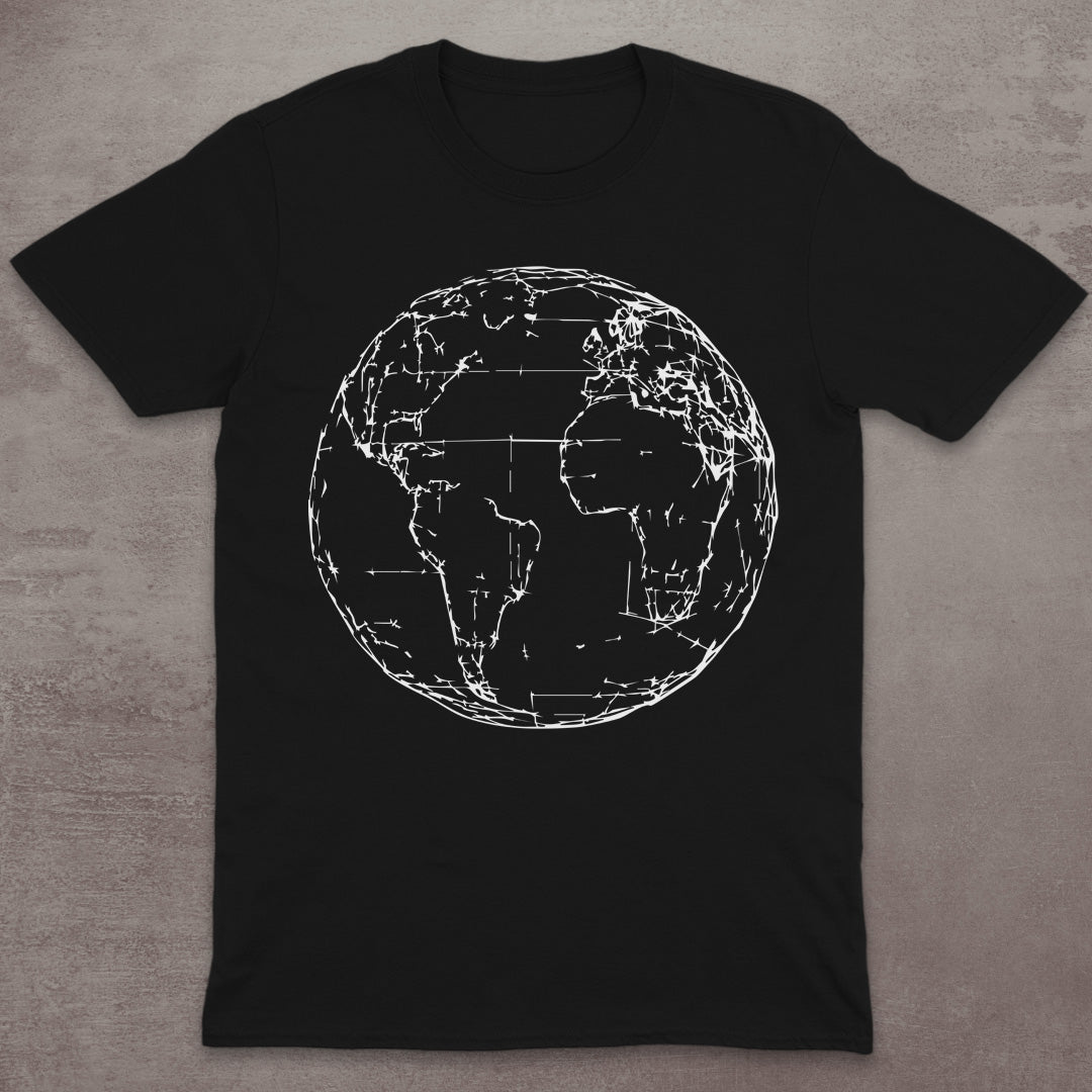 Geometric Earth Globe T-Shirt