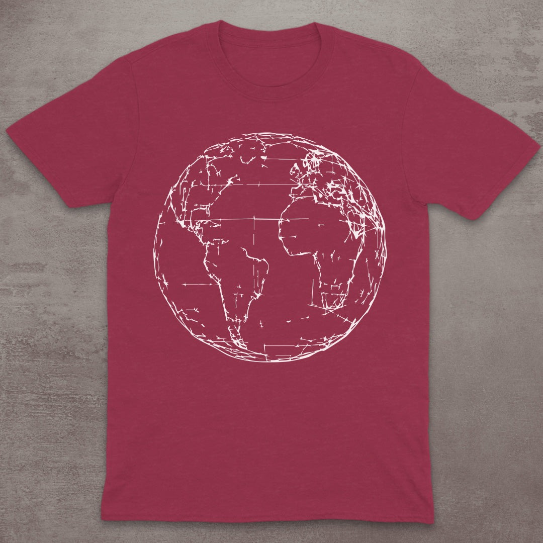 Geometric Earth Globe T-Shirt
