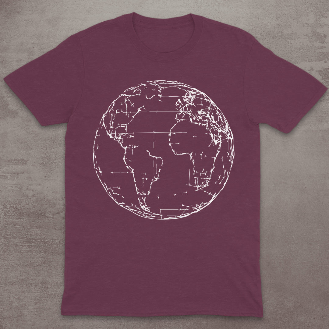 Geometric Earth Globe T-Shirt