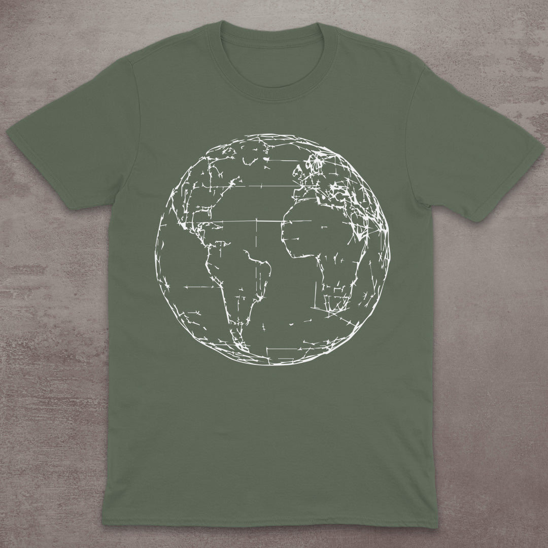 Geometric Earth Globe T-Shirt